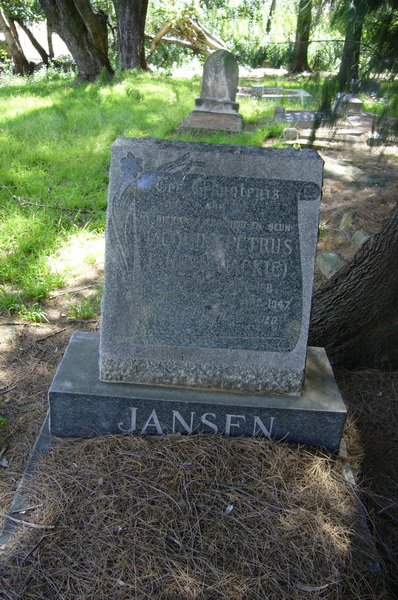 JANSEN Jacobus Petrus 1907-1947