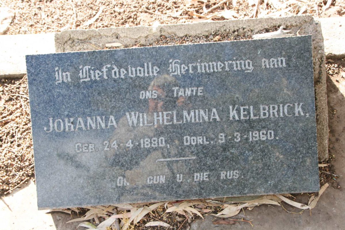 KELBRICK Johanna Wilhelmina 1880-1960