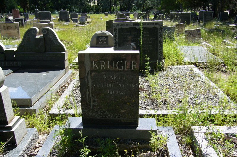 KRUGER Martie 1888-1975