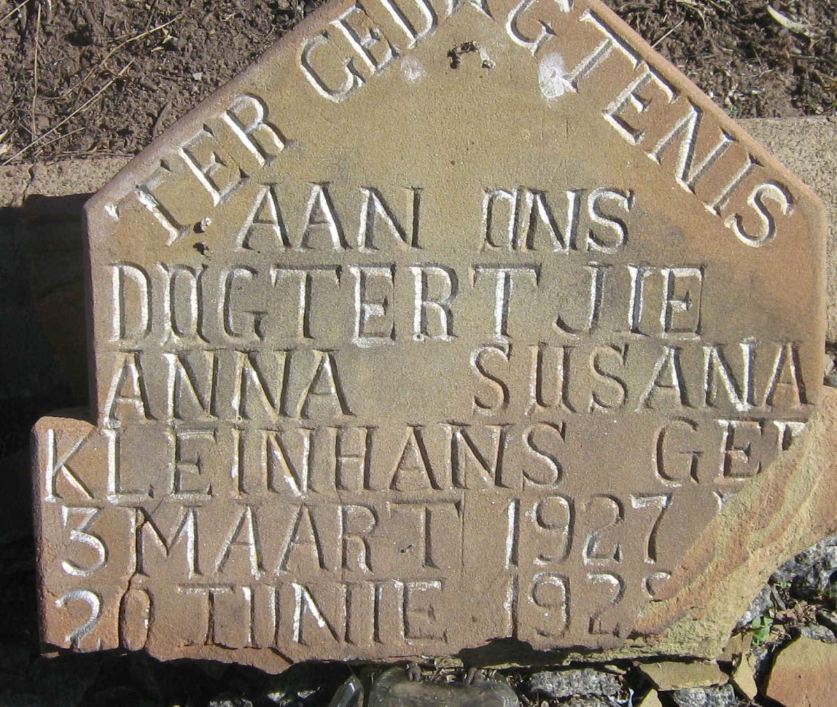 KLEINHANS Anna Susana 1927-1929