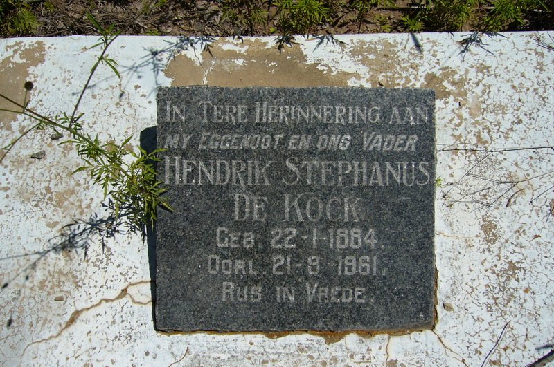 KOCK Hendrik Stephanus, de 1884-1961
