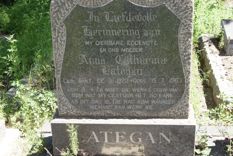 LATEGAN Anna Catharina nee SMIT 1923-1963
