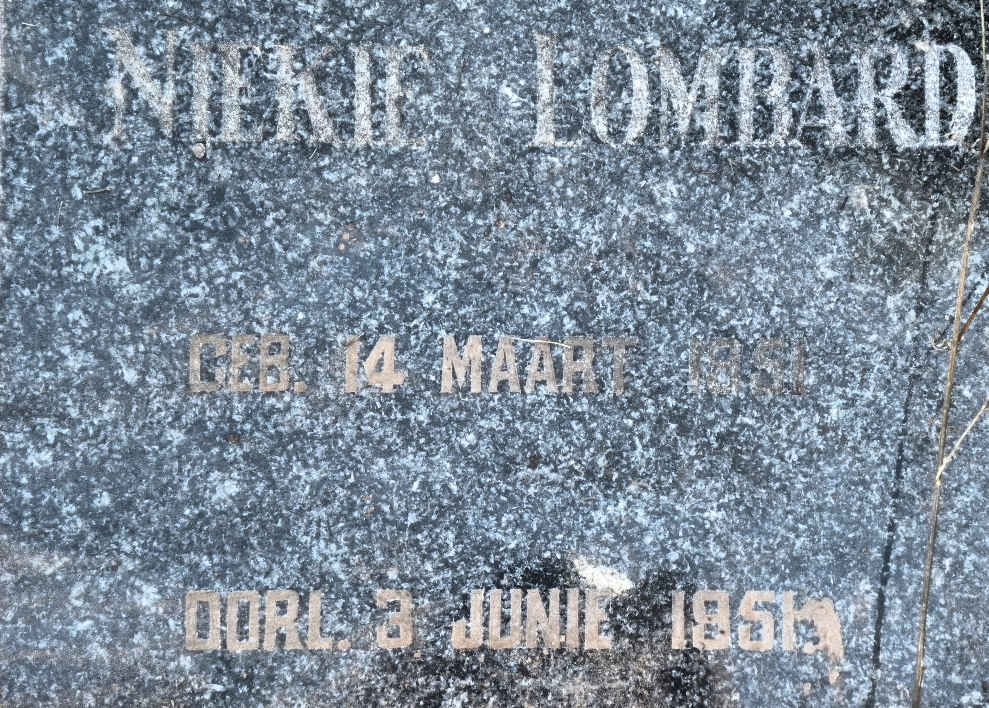 LOMBARD Niekie 1951-1951
