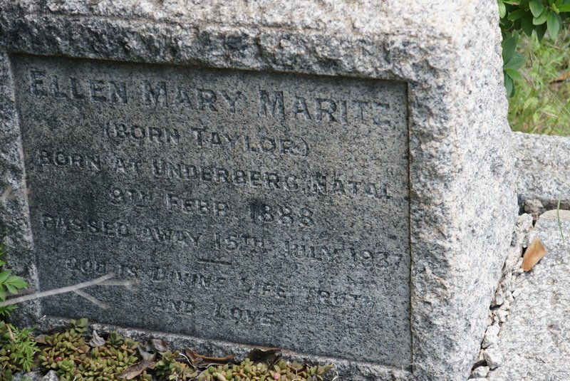 MARITZ Ellen Mary nee TAYLOR 1888-1937