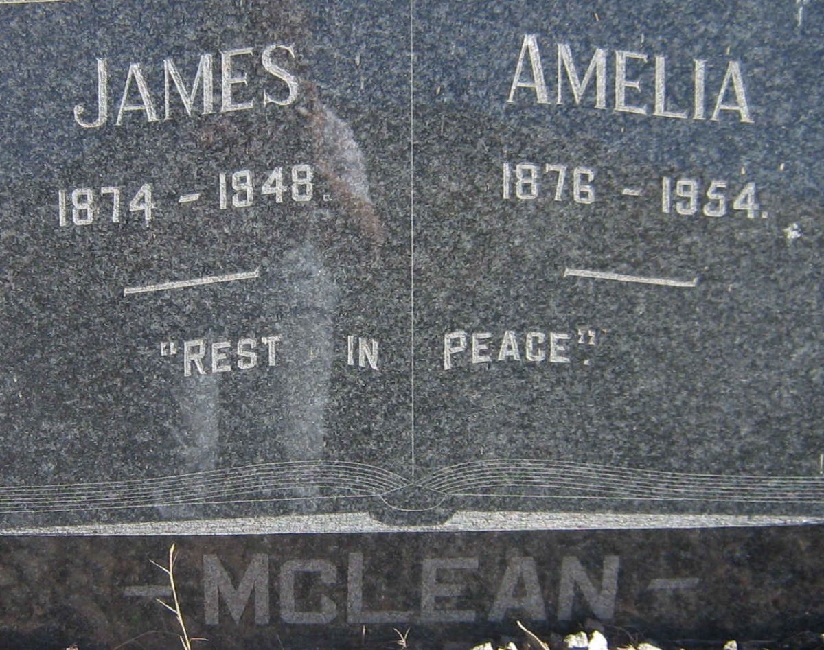 MCLEAN James 1874-1948 &amp; Amelia 1876-1954