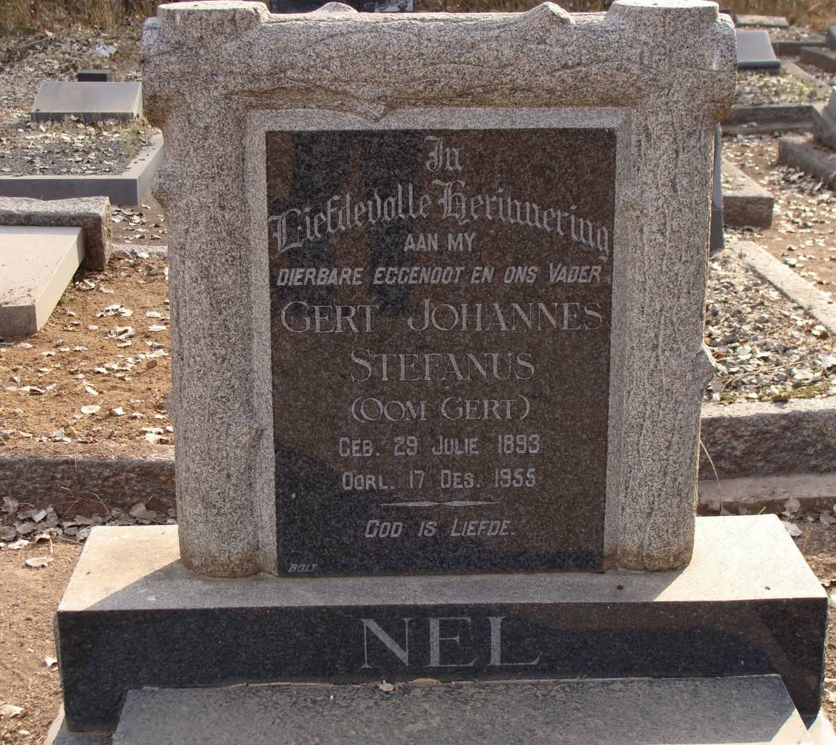 NEL Gert Johannes Stefanus 1893-1955