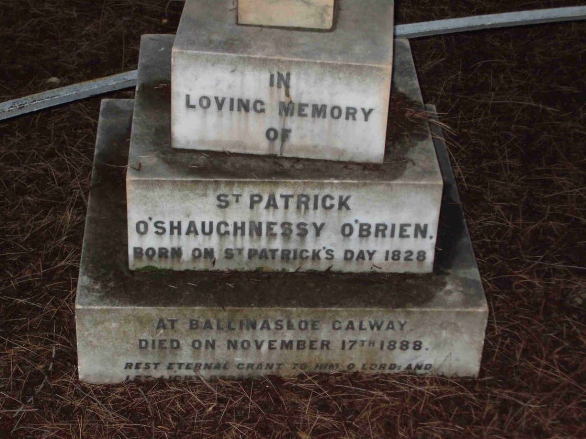 O'BRIEN St Patrick O'Shaughnessy 1828-1888