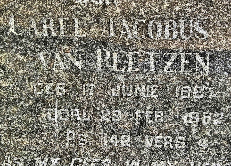 PLETZEN Carel Jacobus, van 1887-1962