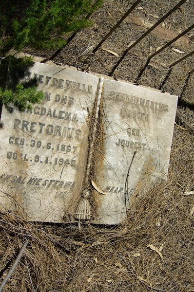PRETORIUS Magdalena nee JOUBERT 1867-1945