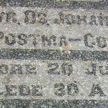 POSTMA Dirk 1877-1940 &amp; Johanna Alida COETSEE 1879-1929 