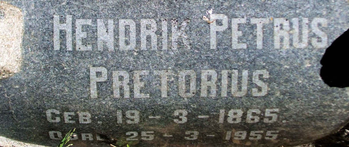 PRETORIUS Hendrik Petrus 1865-1955