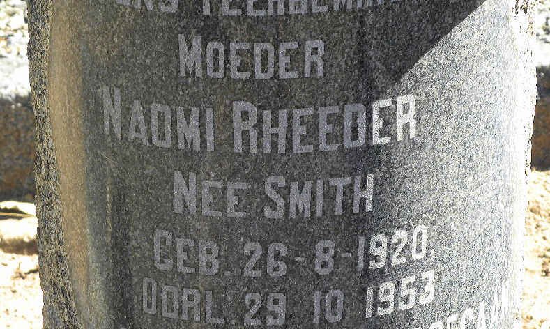 RHEEDER Naomi nee SMITH 1920-1953