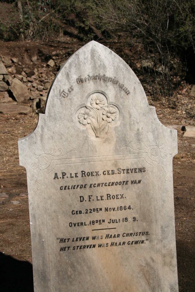 ROEX A.P., le nee STEVENS 1864-1899