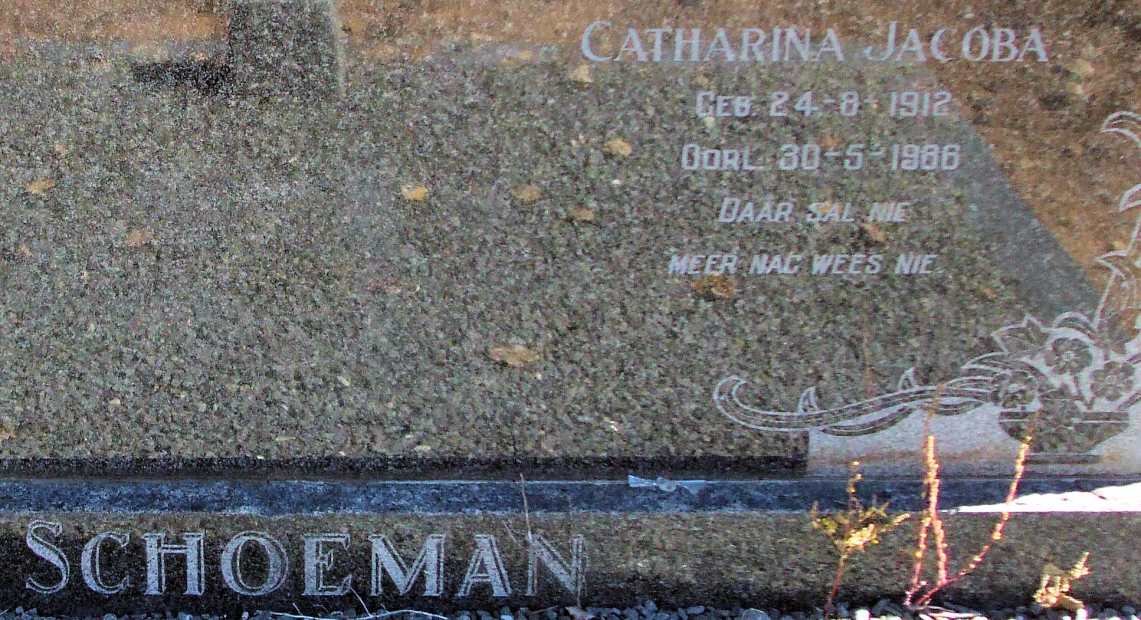 SCHOEMAN Catharina Jacoba 1912-1966