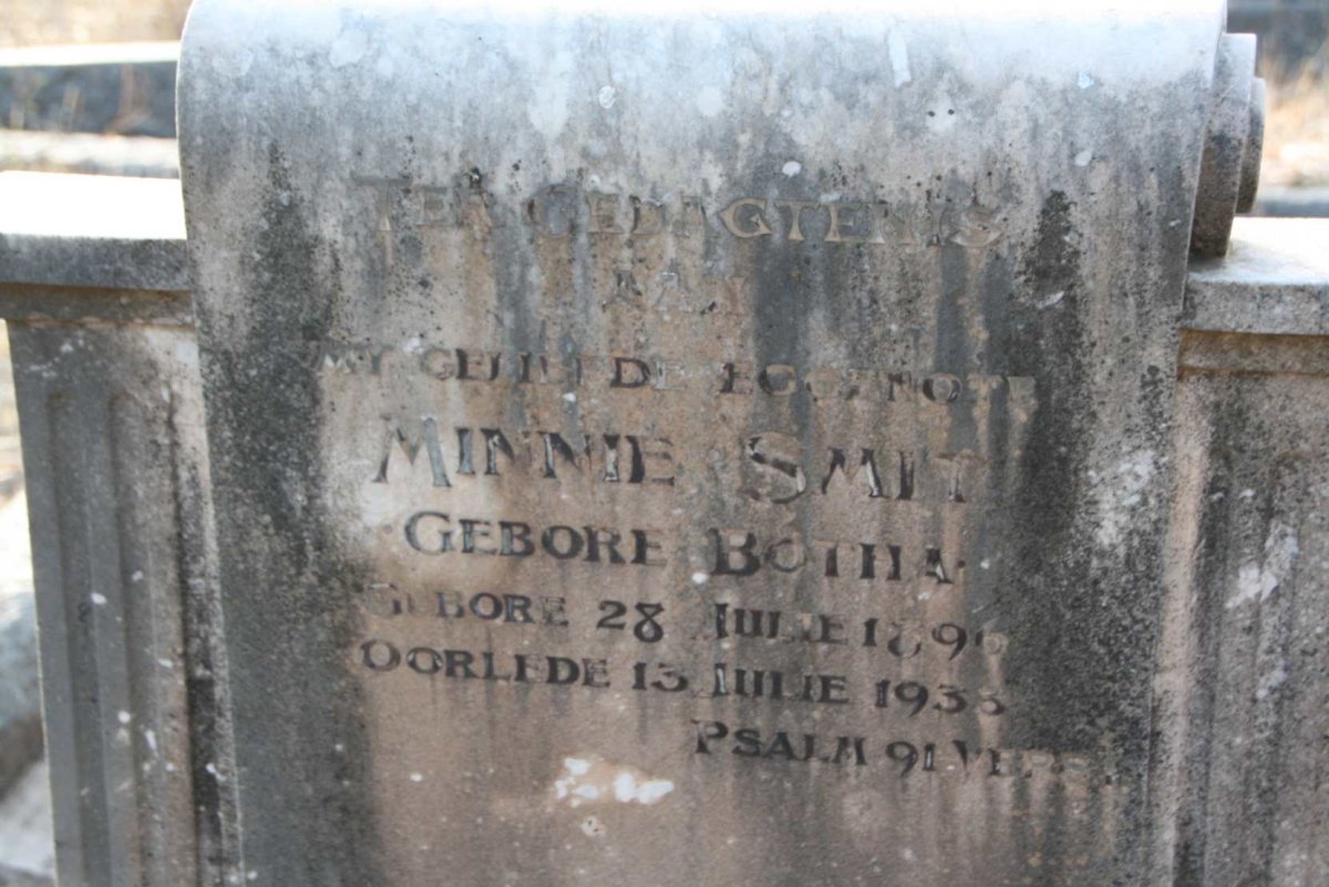 SMIT Minnie nee BOTHA 1890-1938