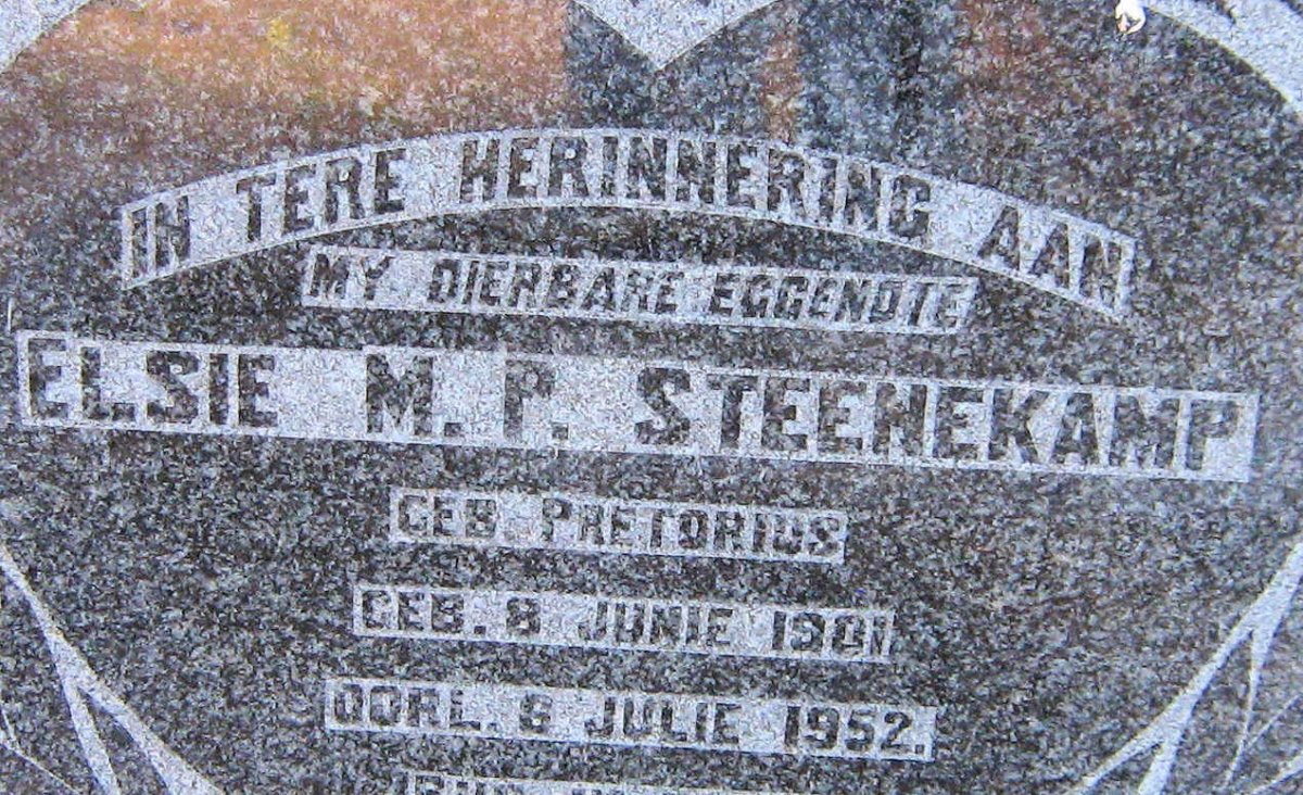 STEENEKAMP Elsie M.P. nee PRETORIUS 1901-1952