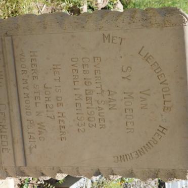 SAUER Everitt 1903-1932