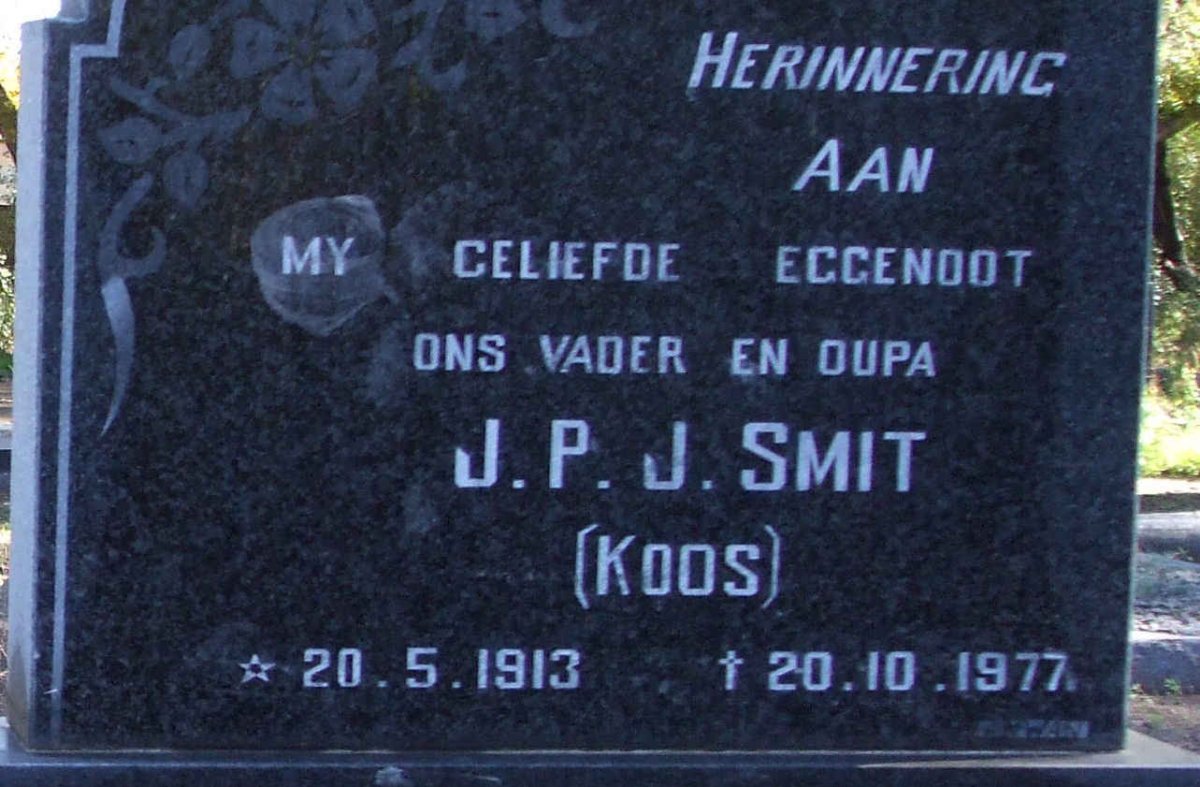 SMIT J.P.J. 1913-1977