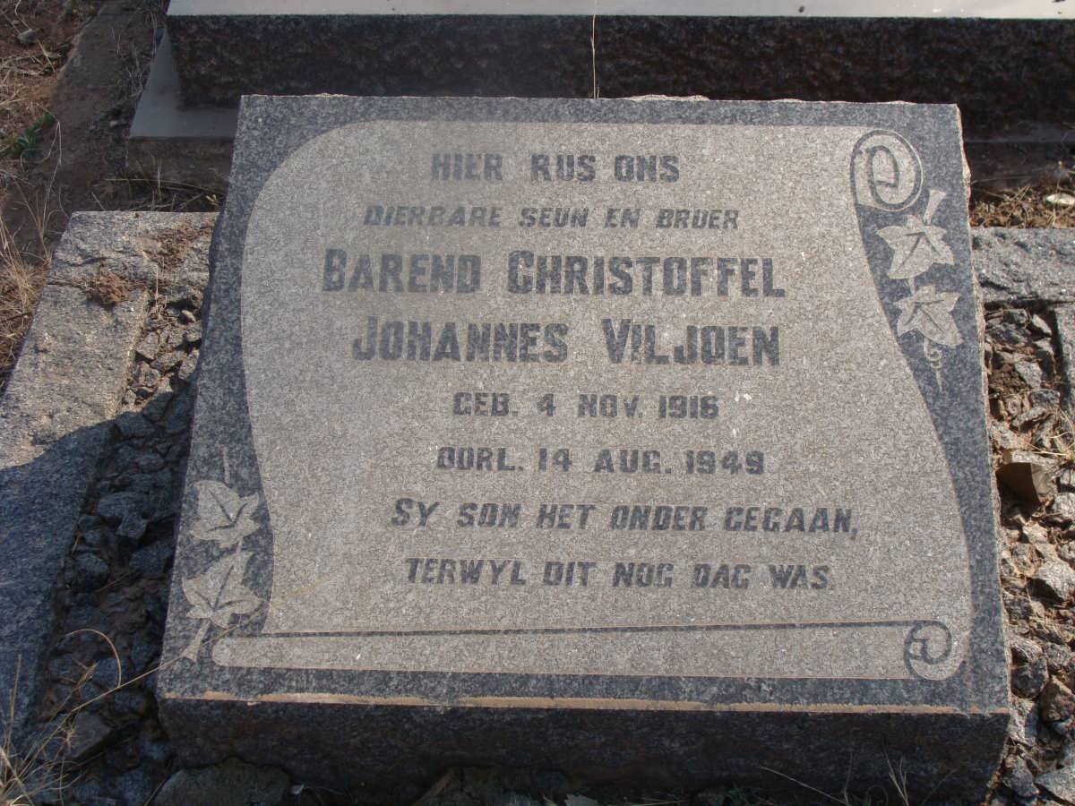 VILJOEN Barend Christoffel Johannes 1916-1949