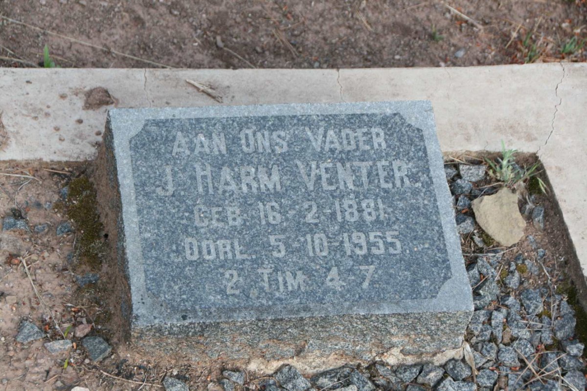 VENTER J. Harm 1881-1955
