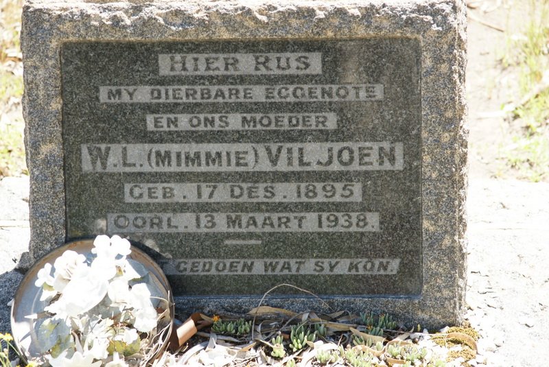 VILJOEN W.L. 1895-1938