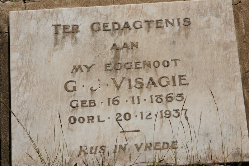 VISAGIE G.J. 1865-1937