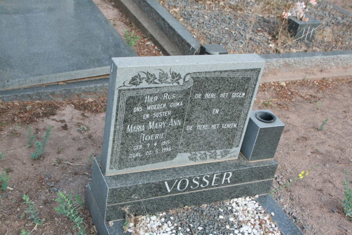 VOSSER Maria Mary-Ann 1915-1996