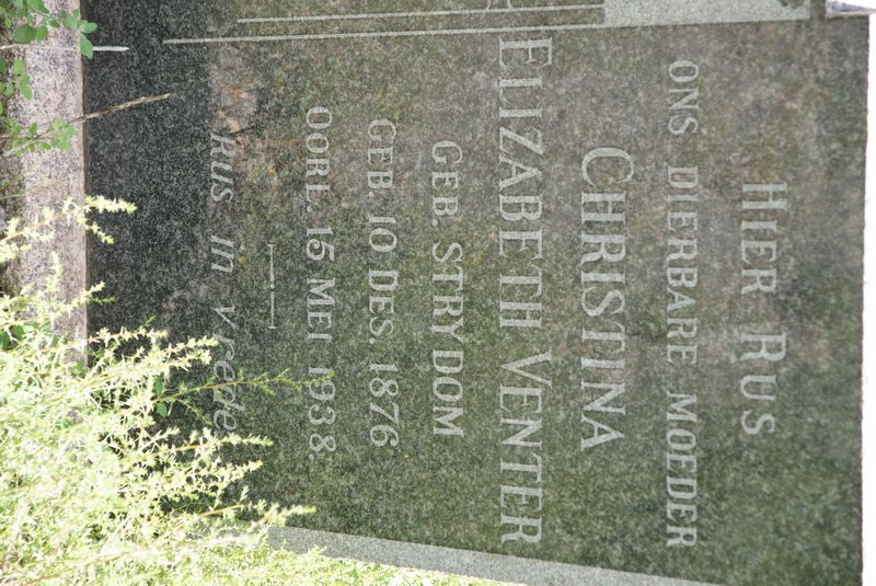 VENTER Christina Elizabeth nee STRYDOM 1876-1938