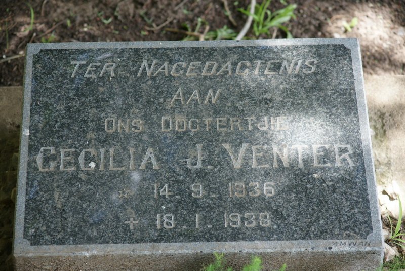 VENTER Cecilia J. 1936-1938