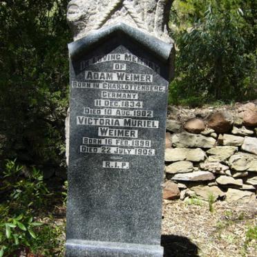 WEIMER Adam 1834-1902 :: WEIMER Victoria Muriel 1898-1905