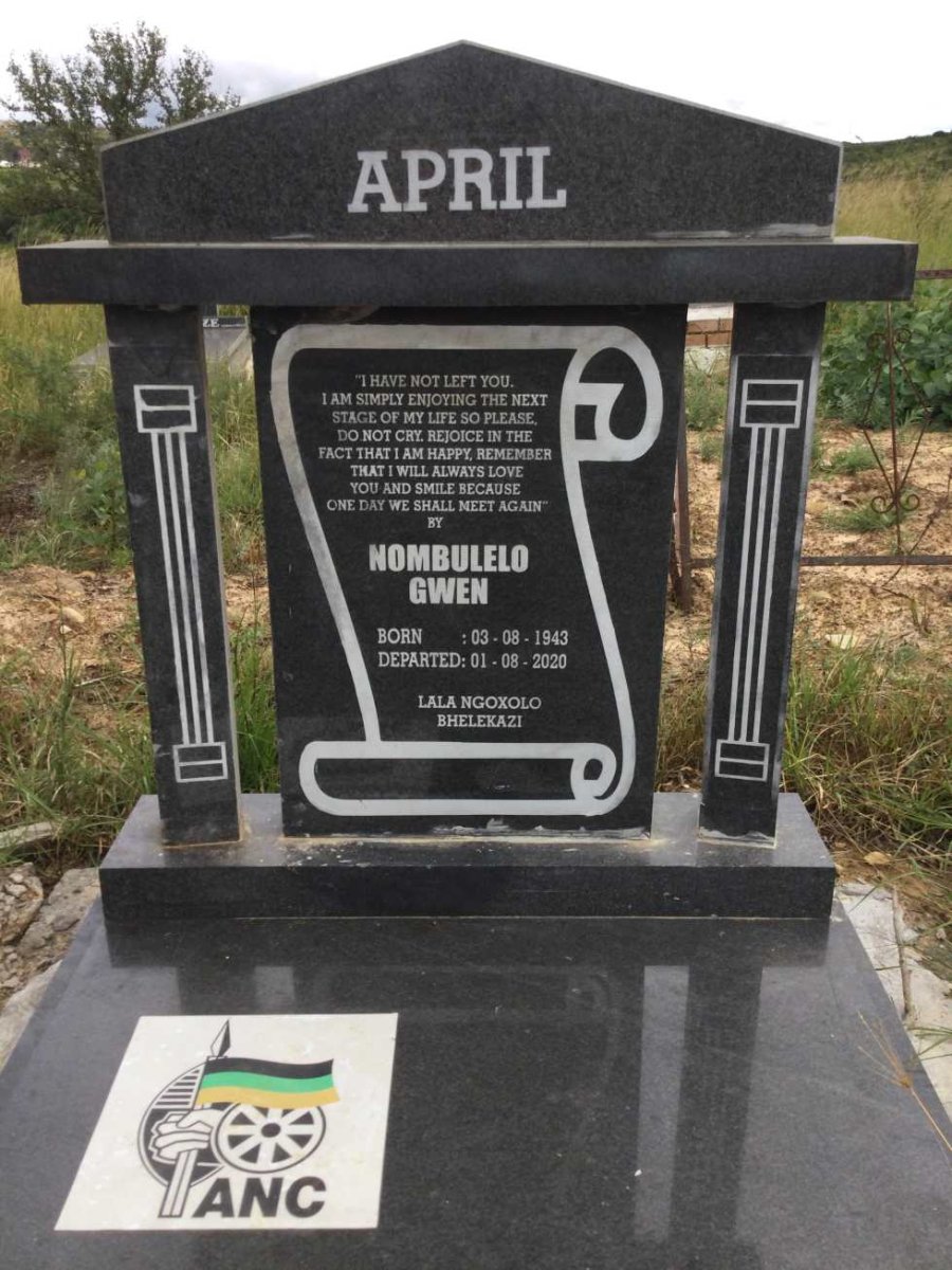APRIL Nombulelo Gwen 1943-2020