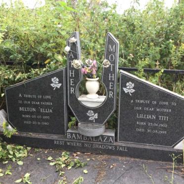 BAMBALAZA Belton 1895-1980 &amp; Lillian TITI 1902-1995