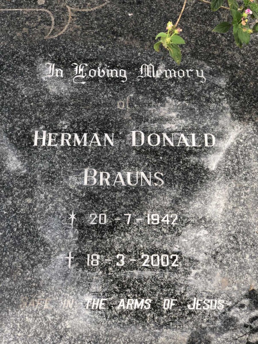 BRAUNS Herman Donald 1942-2002