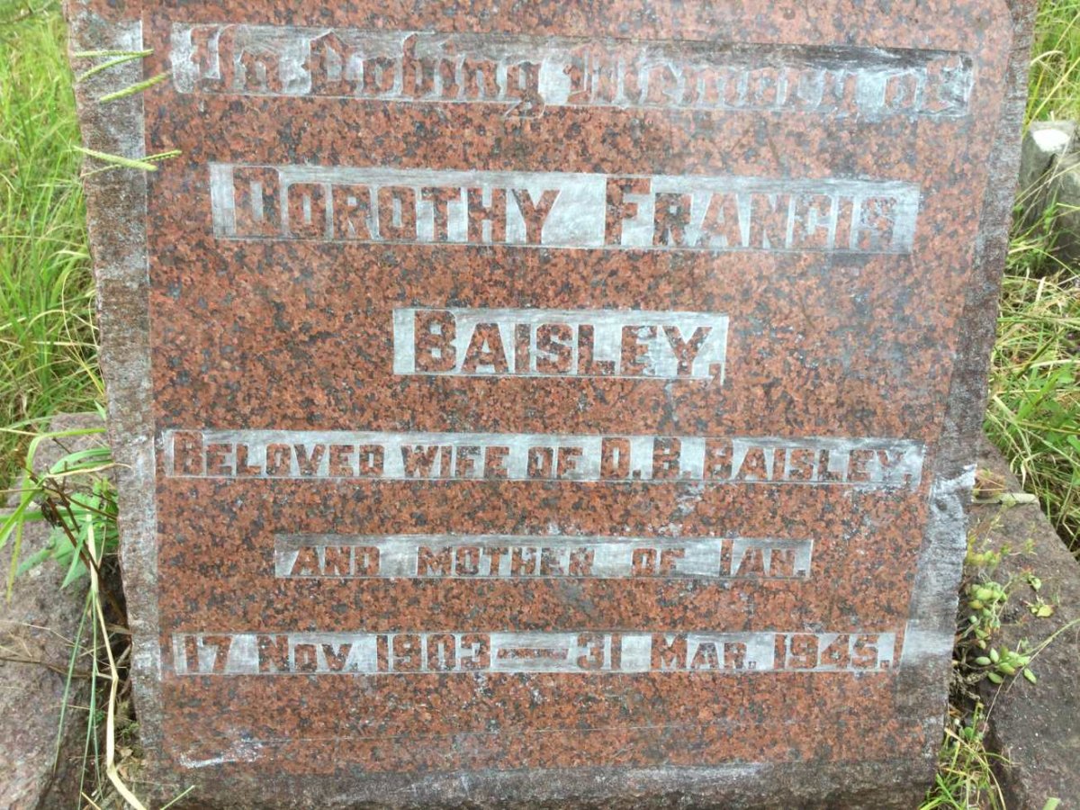 BAISLEY Dorothy Francis 1903-1945