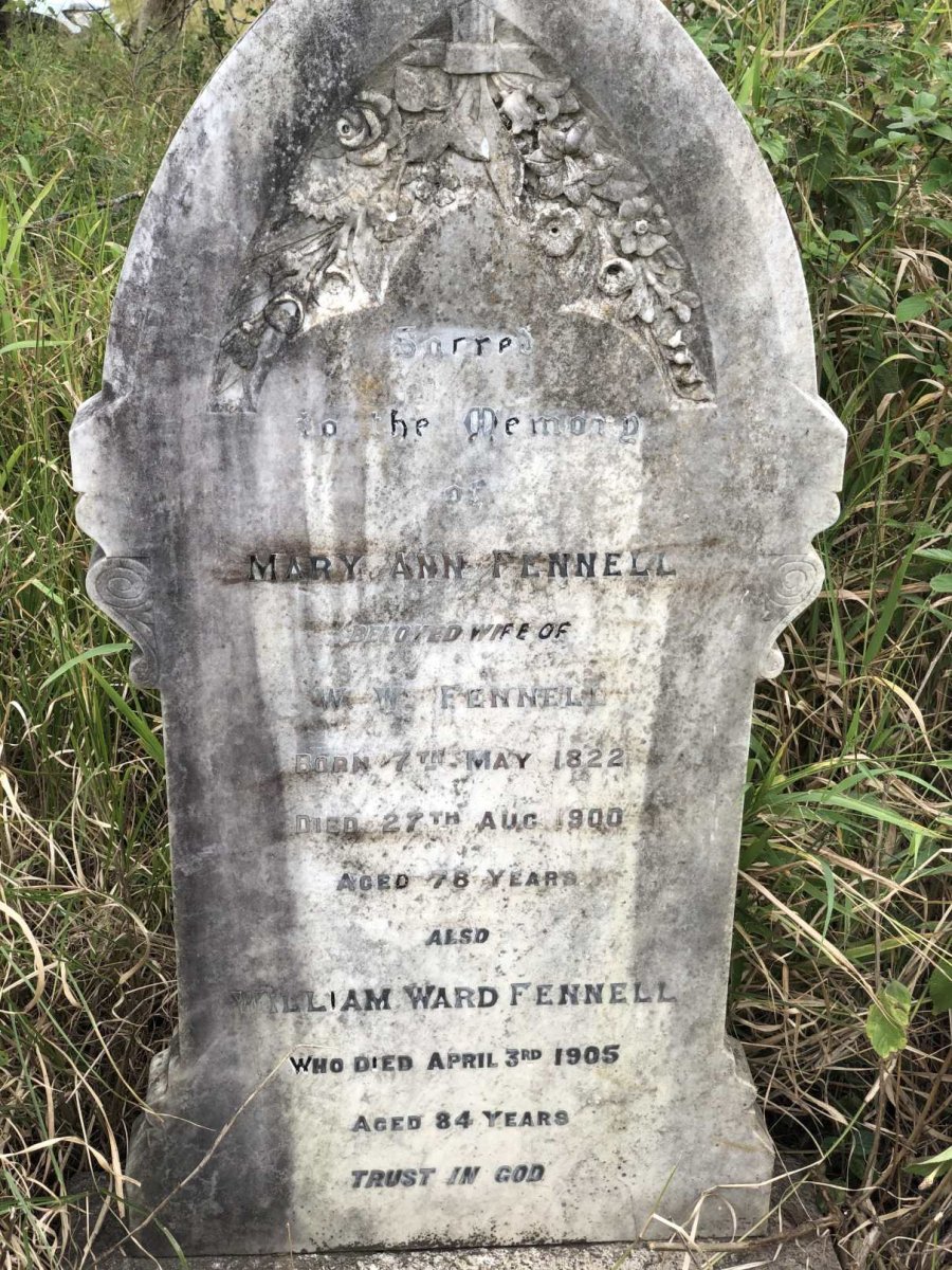 FENNELL William Ward -1905 &amp; Mary Ann 1822-1900