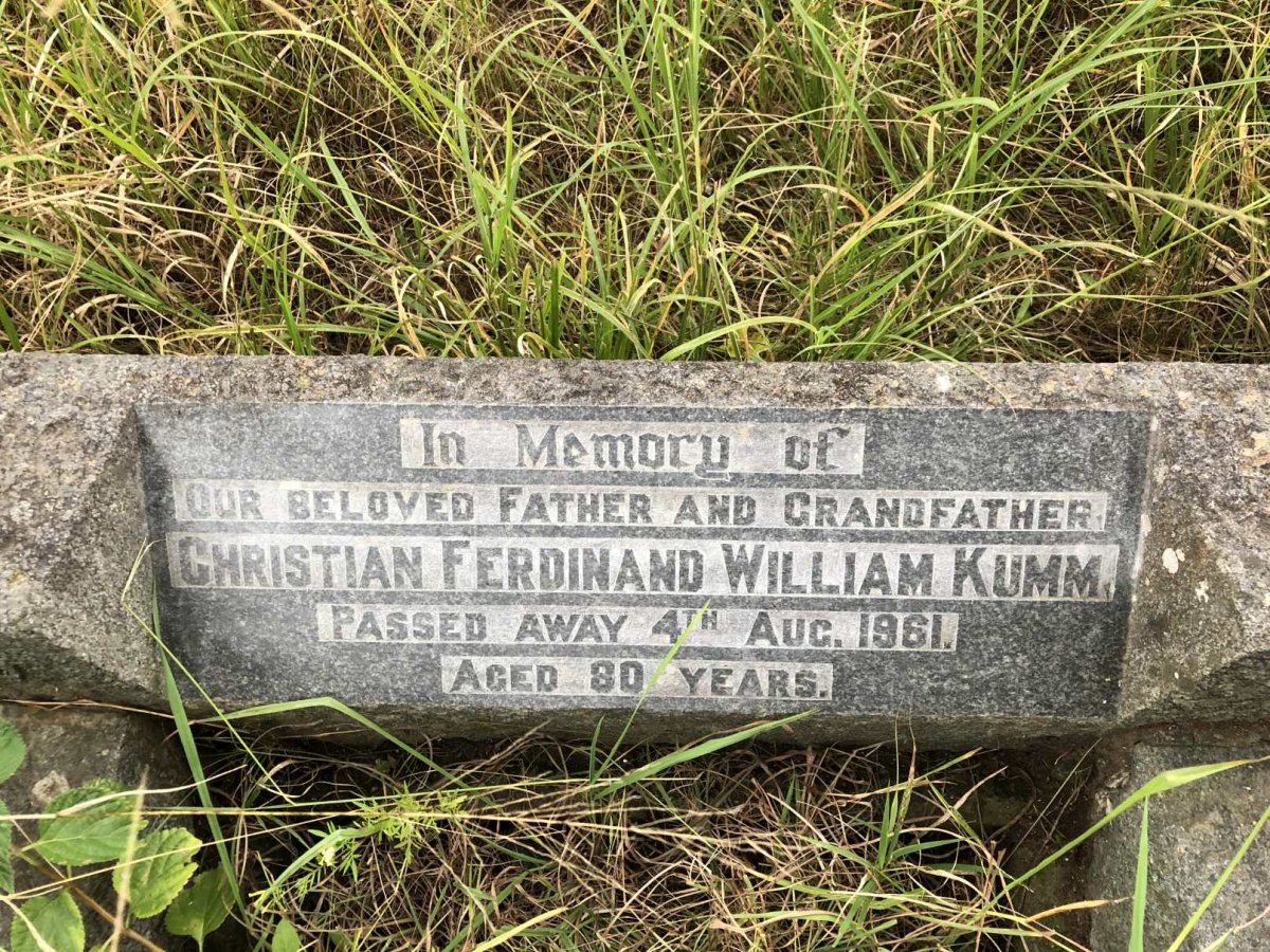 KUMM Christian Ferdinand William -1961