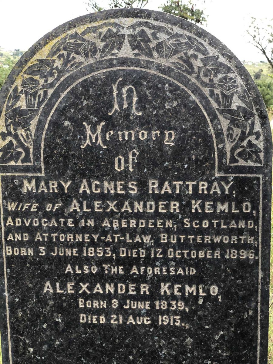 KEMLO Alexander 1839-1913 &amp; Mary Agnes RATTRAY 1853-1896