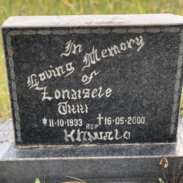 KHUMALO Zonaisele 1933-2000