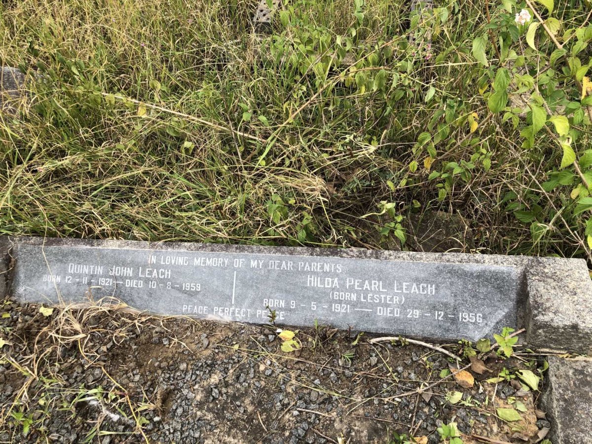 LEACH Quintin John 1921-1959 &amp; Hilda Pearl LESTER 1921-1956