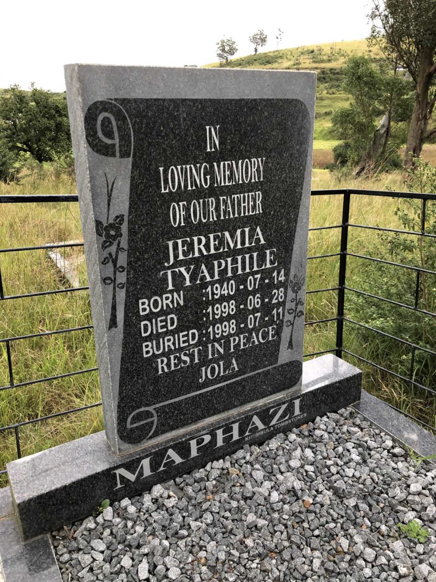 MAPHAZI Jeremia Tyaphile 1940-1998