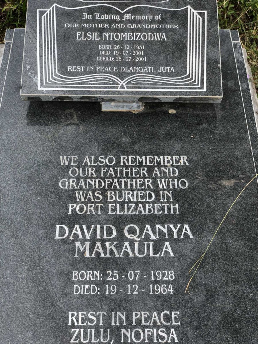 MAKAULA David Qanya 1928-1964 &amp; Elsie Ntombizodwa 1931-2001