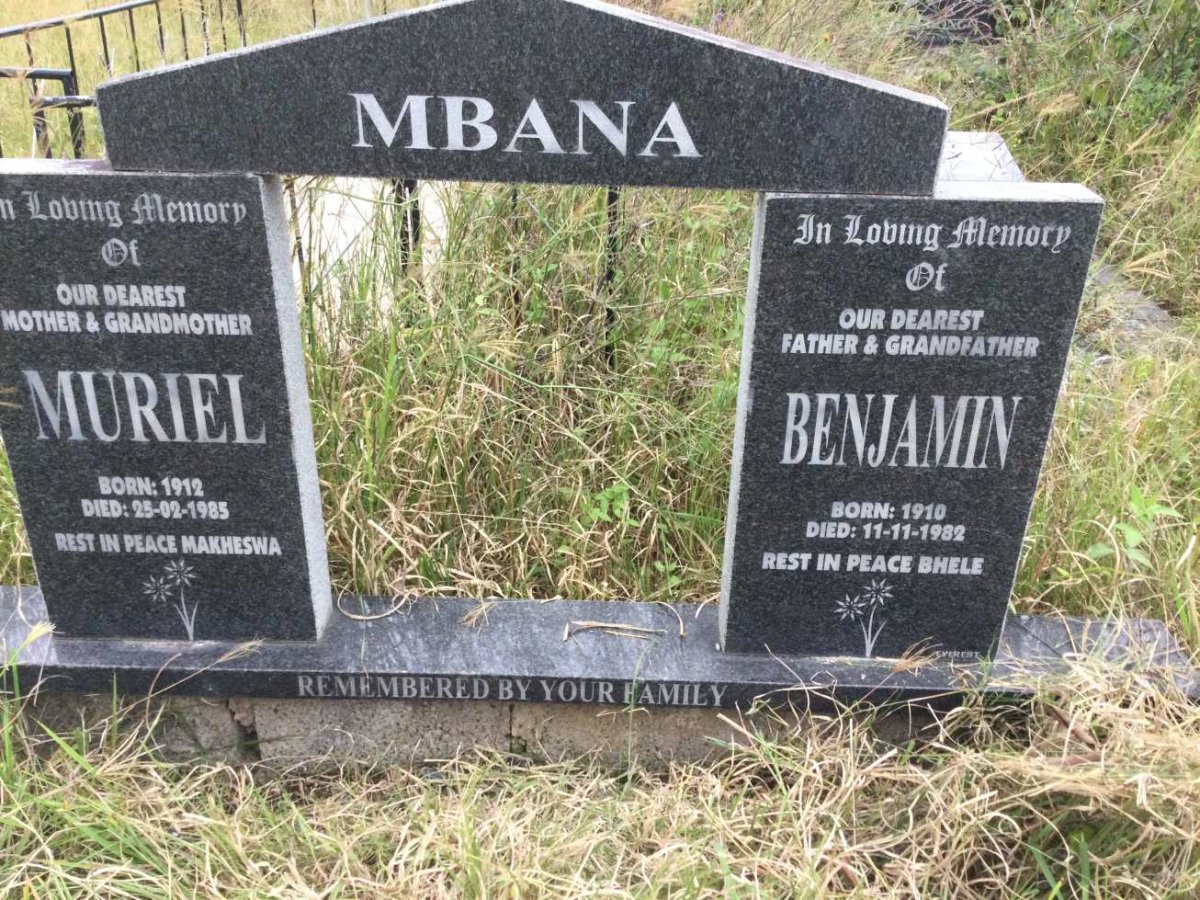 MBANA Benjamin 1910-1982 &amp; Muriel 1912-1985