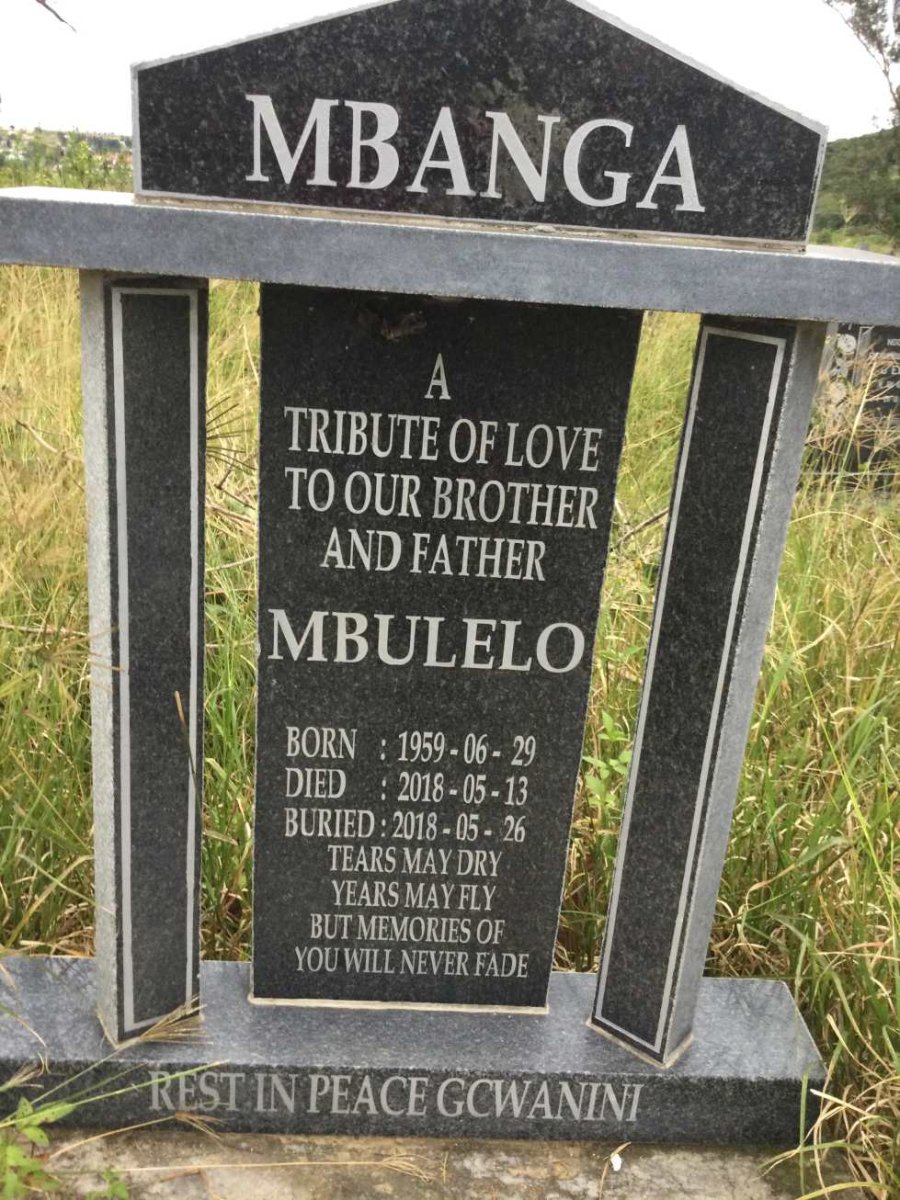 MBANGA Mbulelo 1959-2018