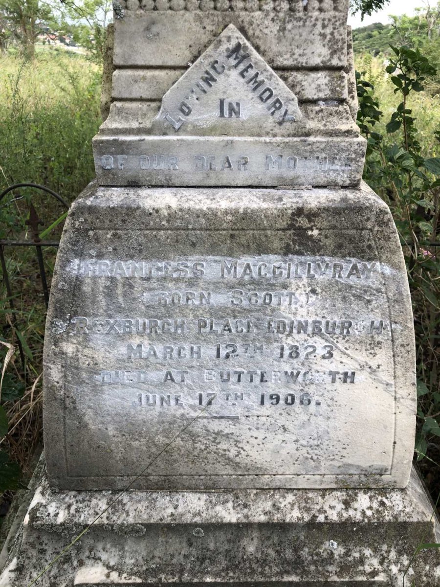 MACGILLVRAY Francess nee SCOTT 1823-1906