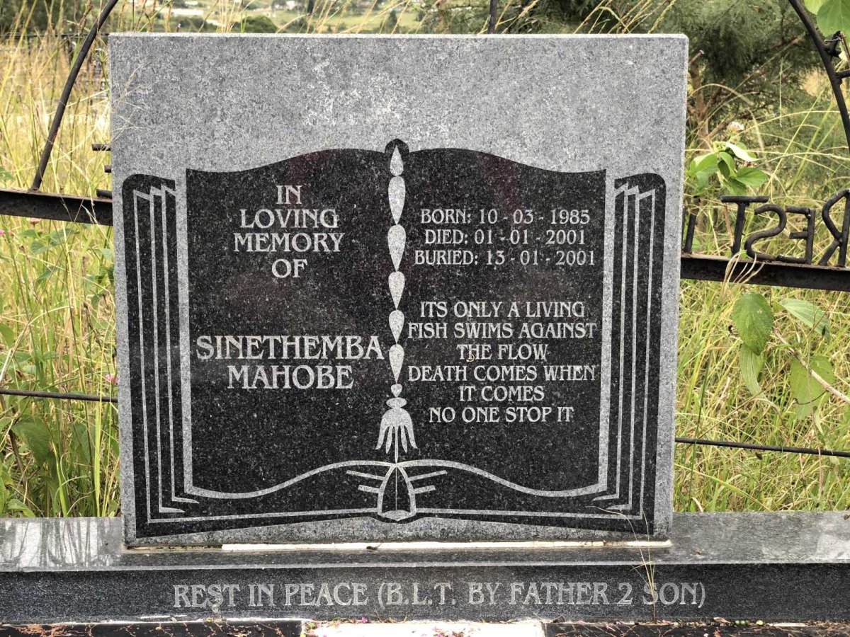 MAHOBE Sinethemba 1985-2001