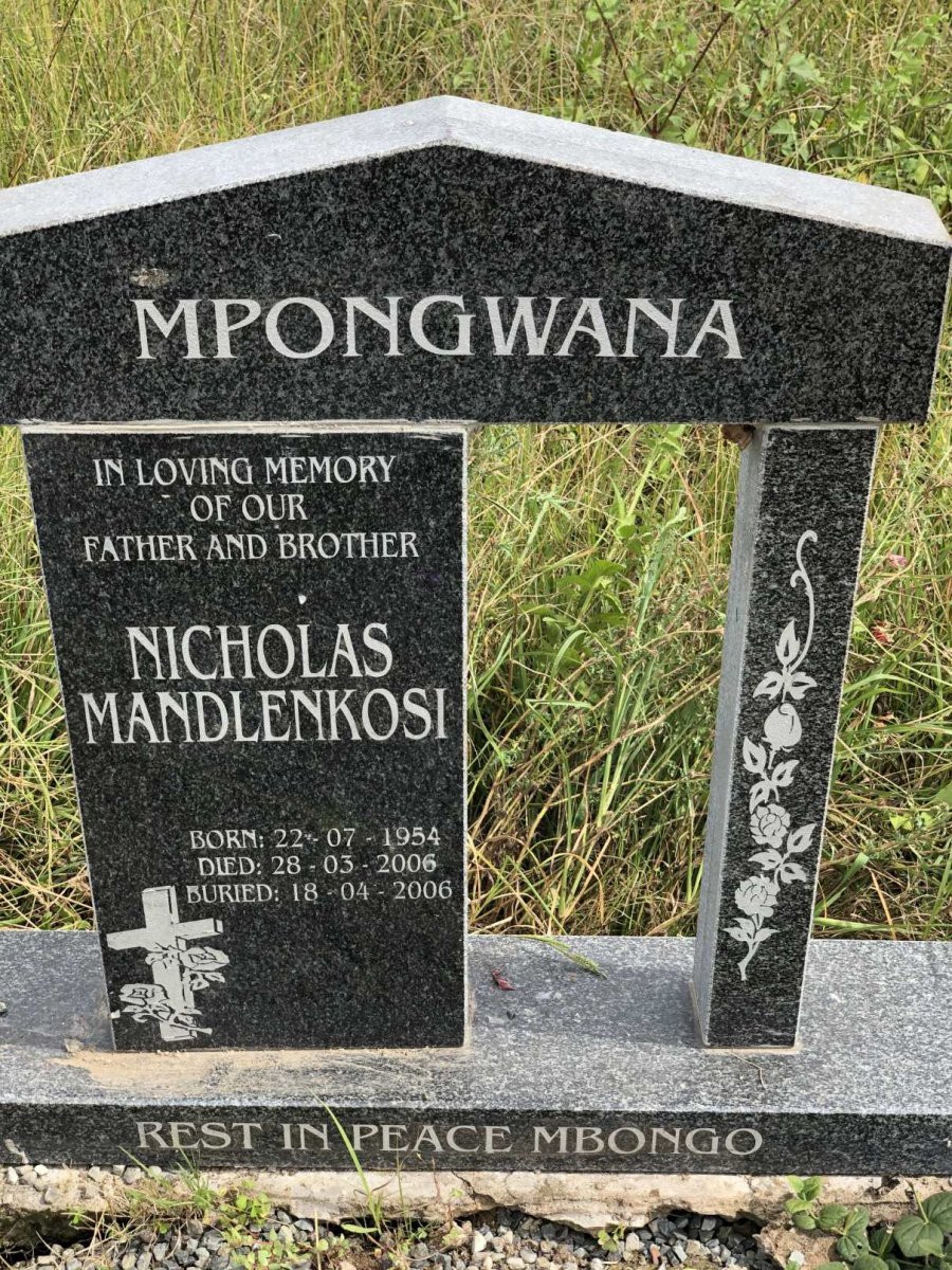 MPONGWANA Nicholas Mandlenkosi 1954-2006