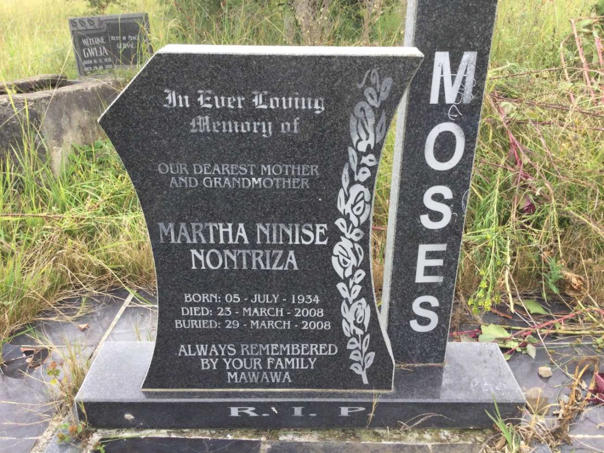 MOSES Martha Ninise Nontriza 1934-2008