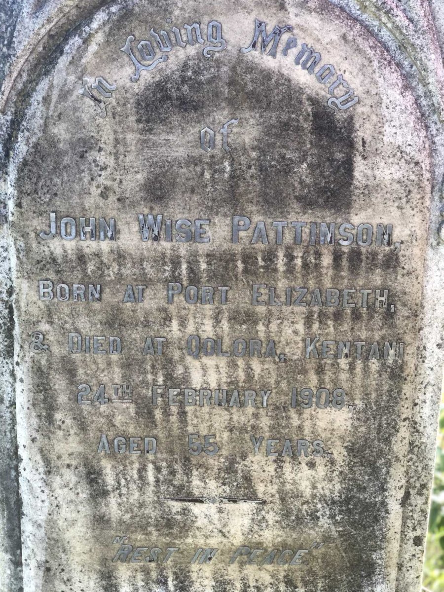 PATTINSON John Wise -1908