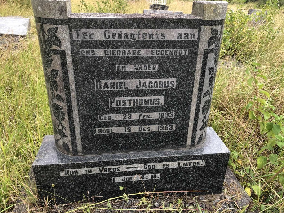 POSTHUMUS Daniel Jacobus 1893-1953