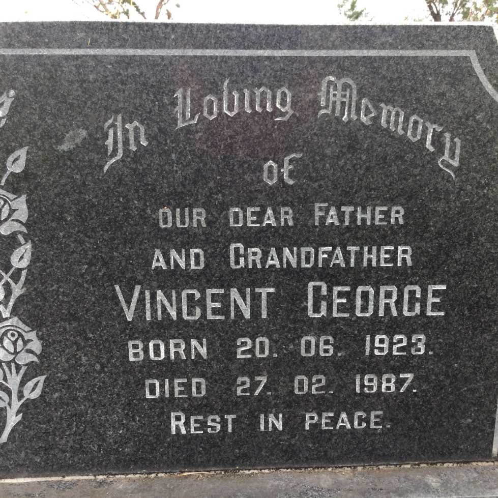 PITT Vincent George 1923-1987
